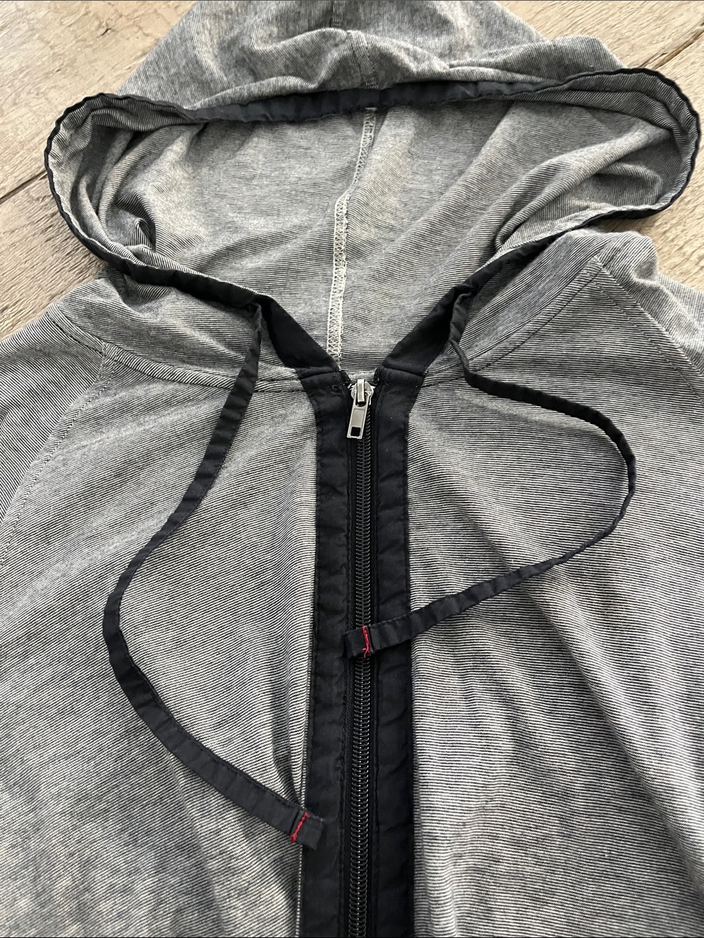 Daniel Buchler New York Men's Black Stripe  Zip-Up Hoodie Sweater Large